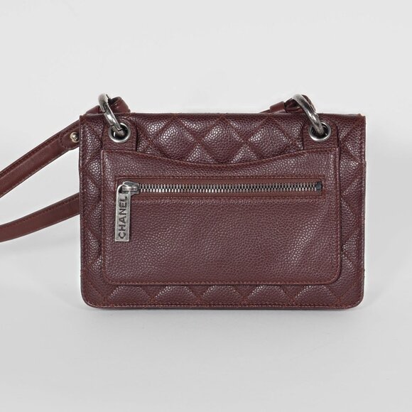 Chanel Quilted Burgundy Caviar Medium Retro Class Flap Bag - Picture 4 of 16